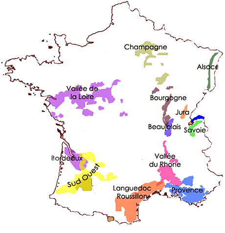 Carte géographique de la France