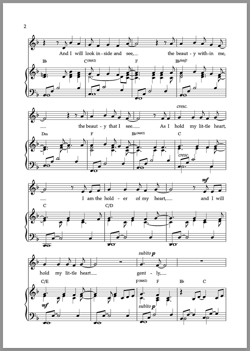 Thumbnail: Beauty - CHOIR Digital Score