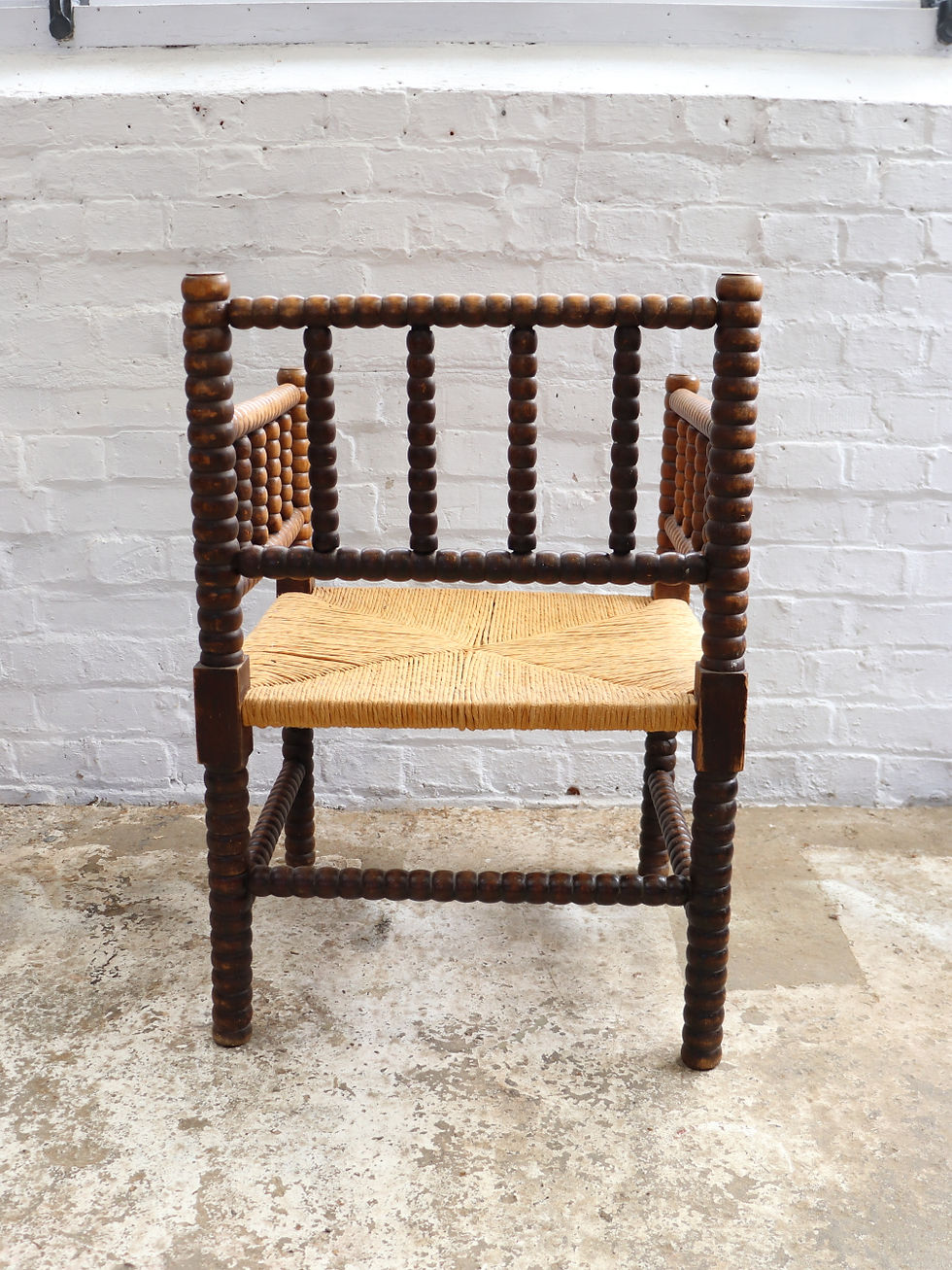Thumbnail: Beautiful Vintage French Corner Bobbin Armchair
