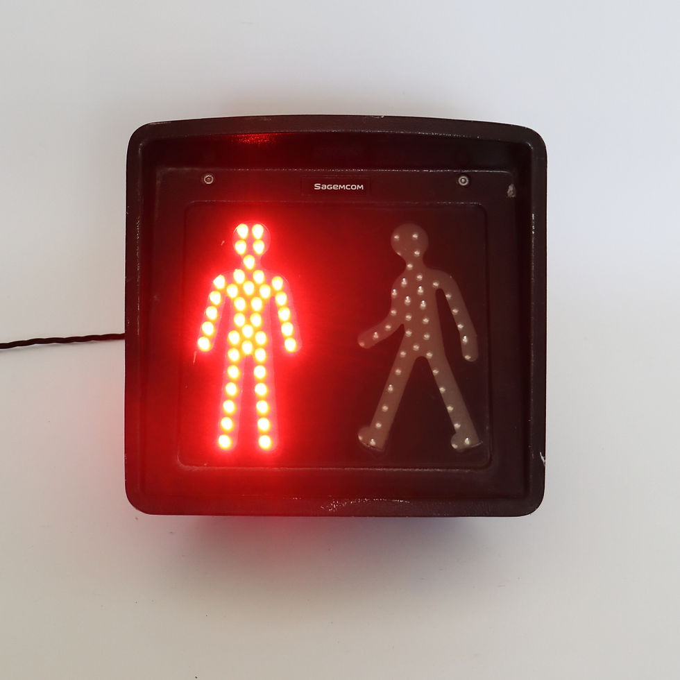 Thumbnail: Original Large French Pedestrian Crossing Light
