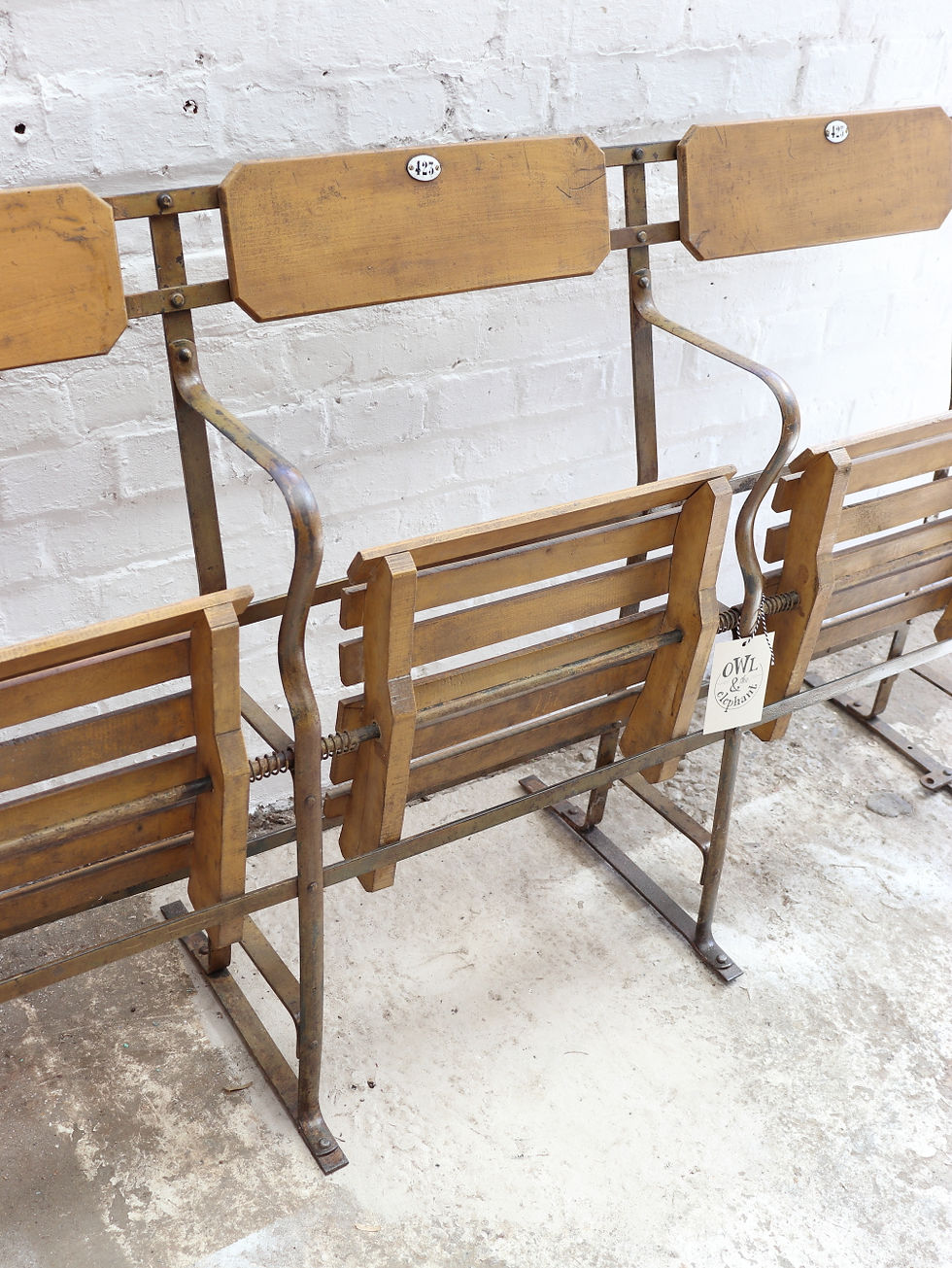 Thumbnail: Beautiful Vintage Triple French Theatre Seats