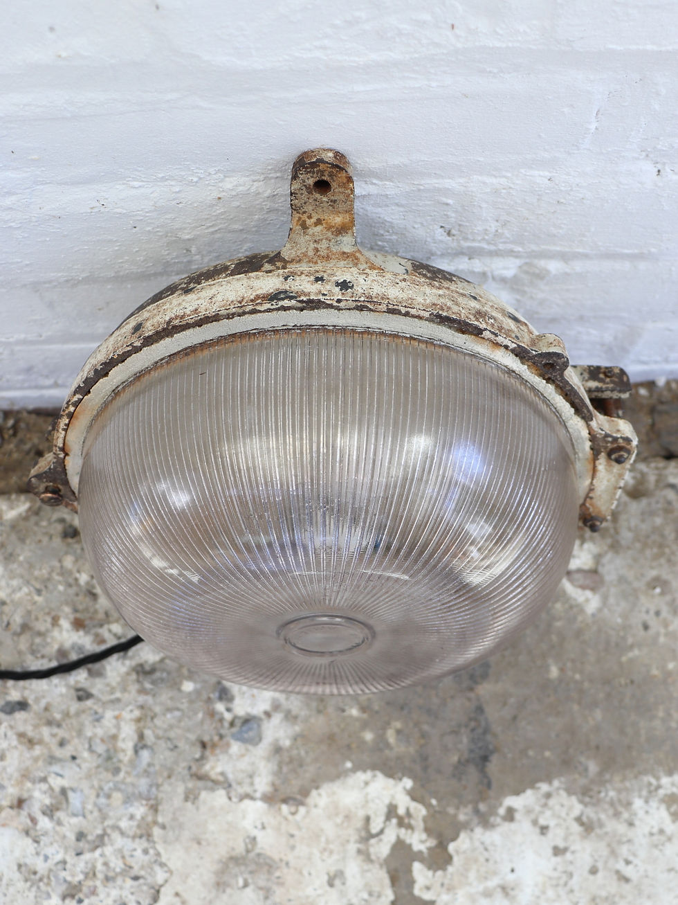 Thumbnail: Large Vintage French Mapelec Amiens Bulkhead Light