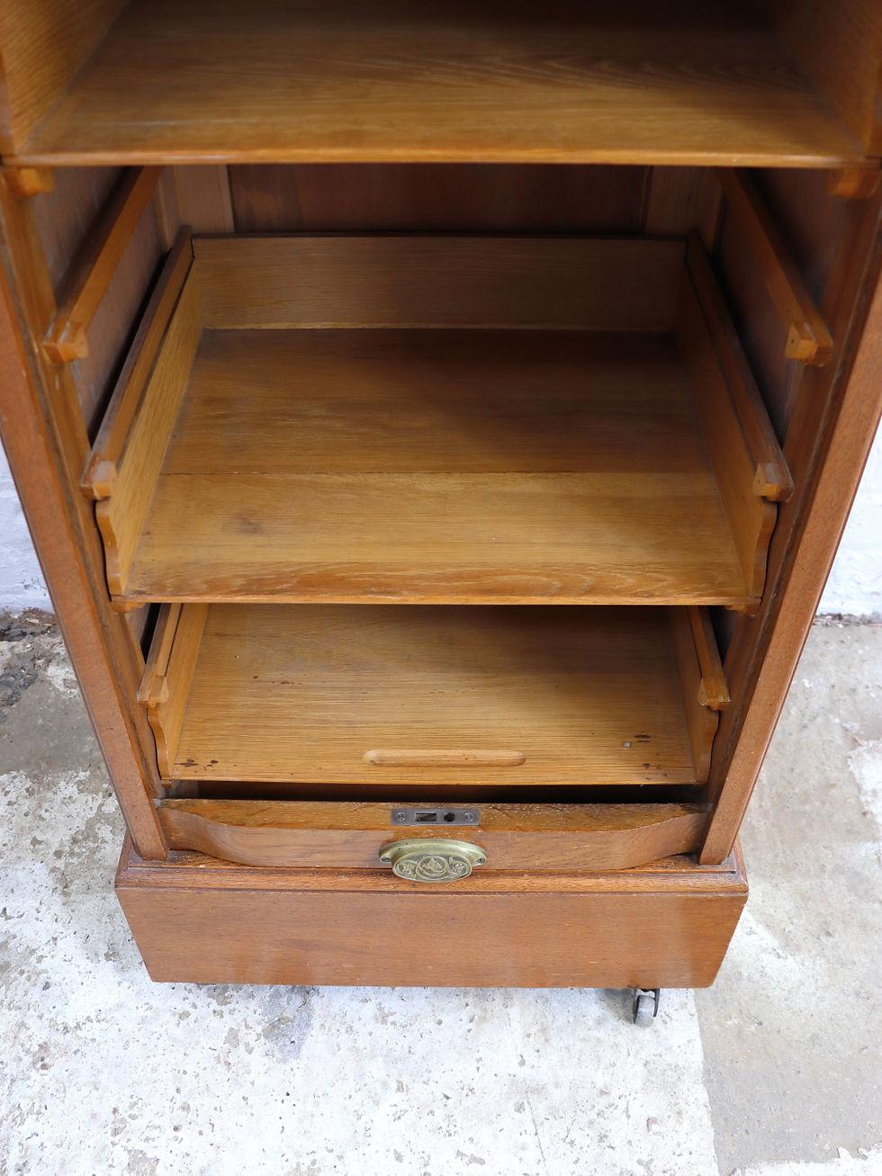Thumbnail: Beautiful Antique French Tambour Cabinet