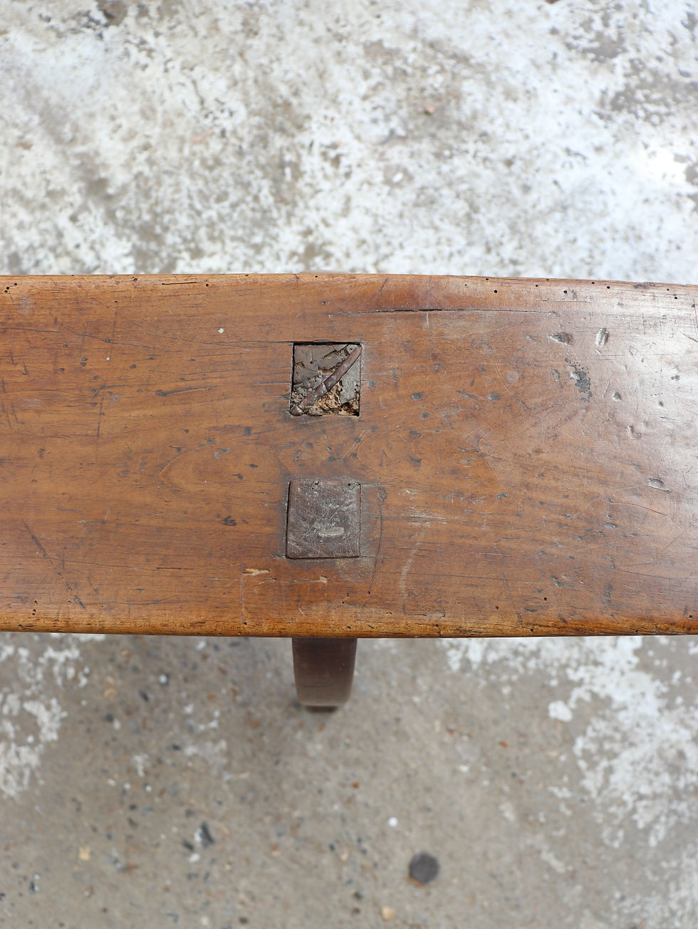 Thumbnail: Large French Antique Oak French Rustic Bench