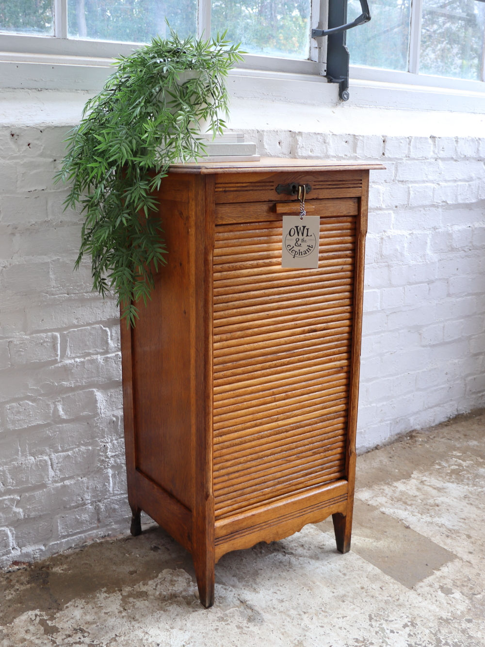 Beautiful Antique French Tambour Cabinet