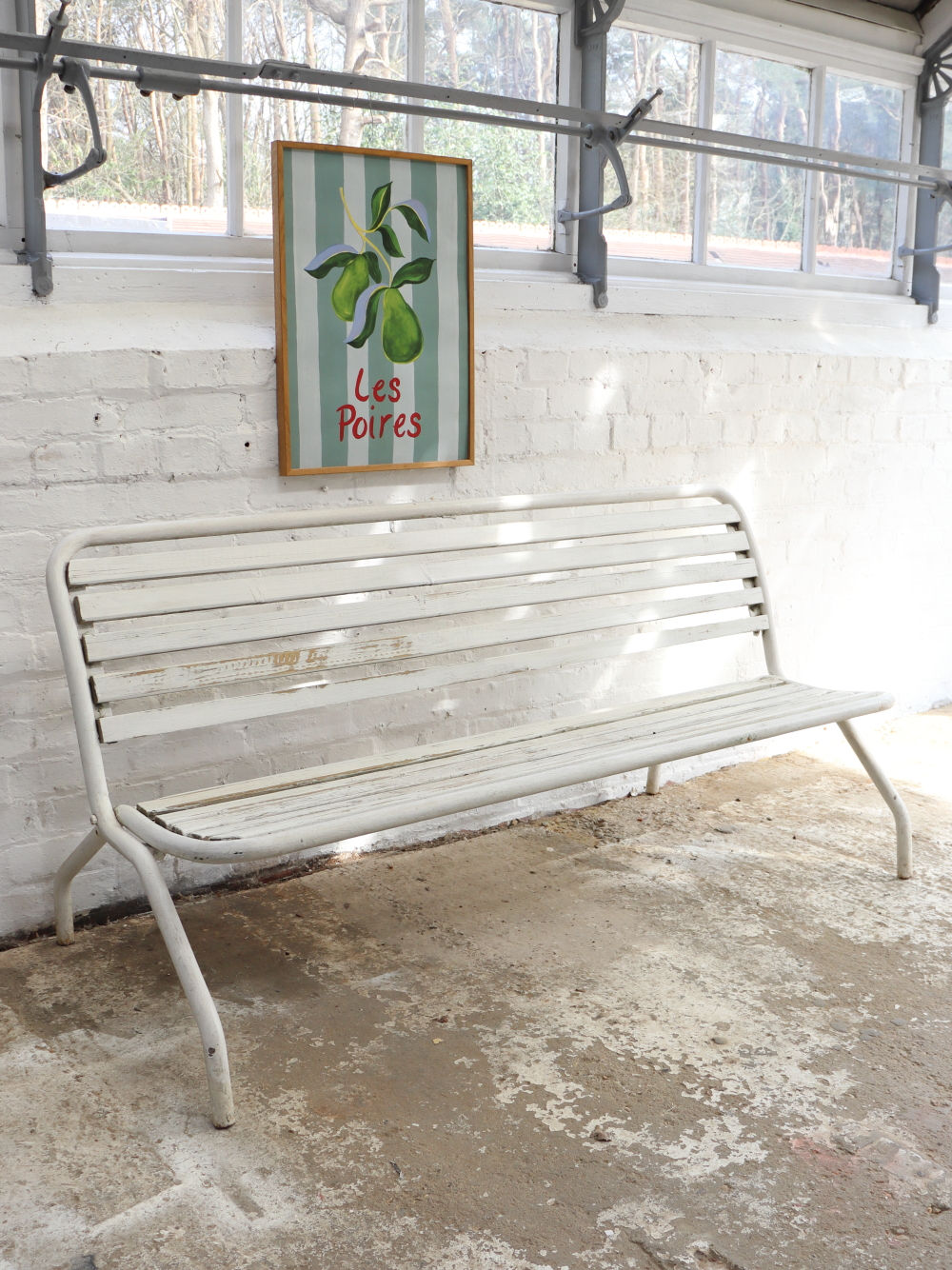 Lovely Vintage French Folding Garden Bench