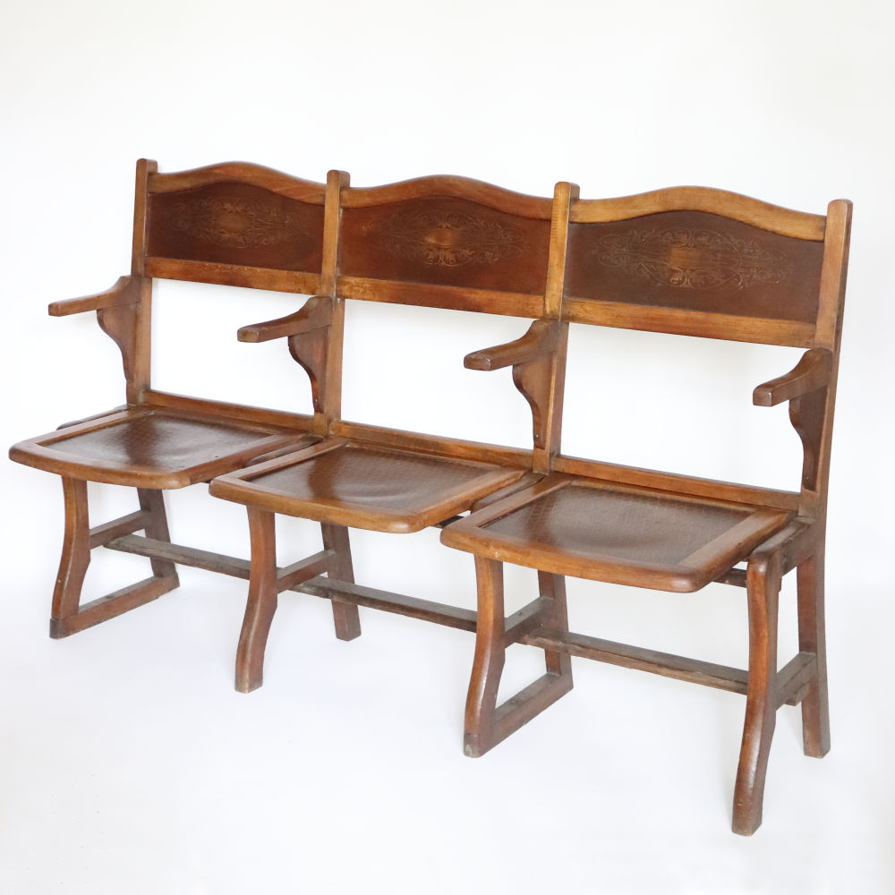 Beautiful Antique French Theatre Seat