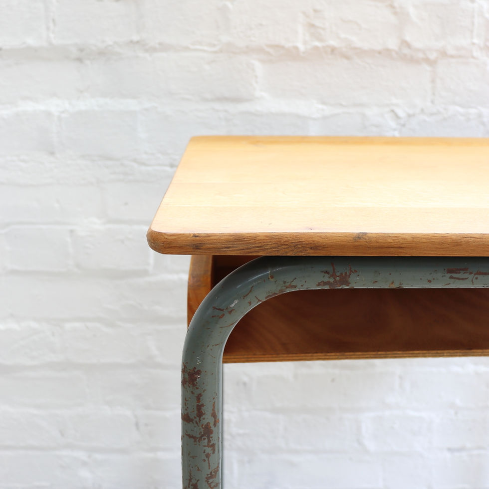 Thumbnail: Vintage Métalòr French School Desk - H69cm