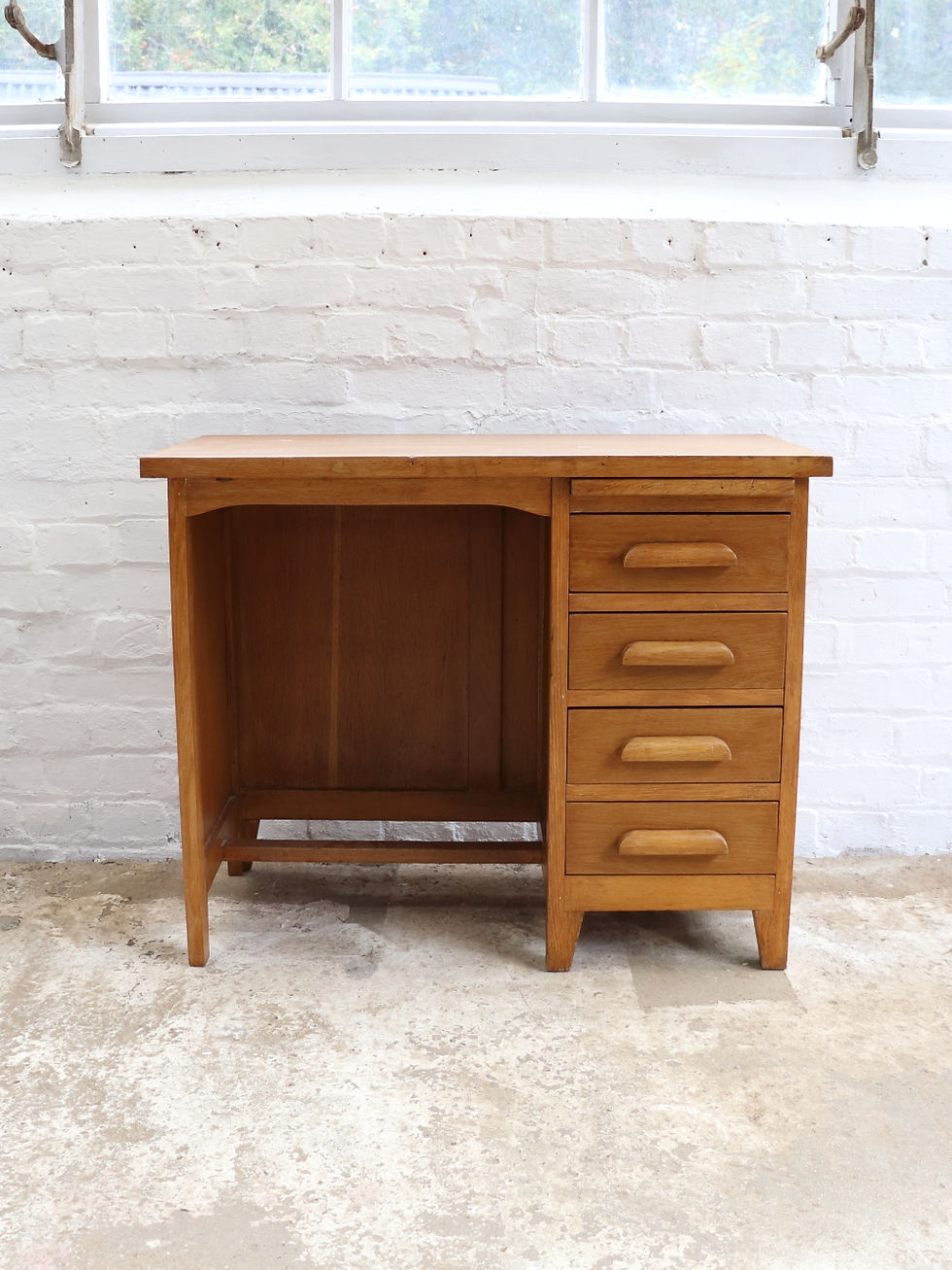 Thumbnail: Beautiful Small Vintage French Wooden Desk