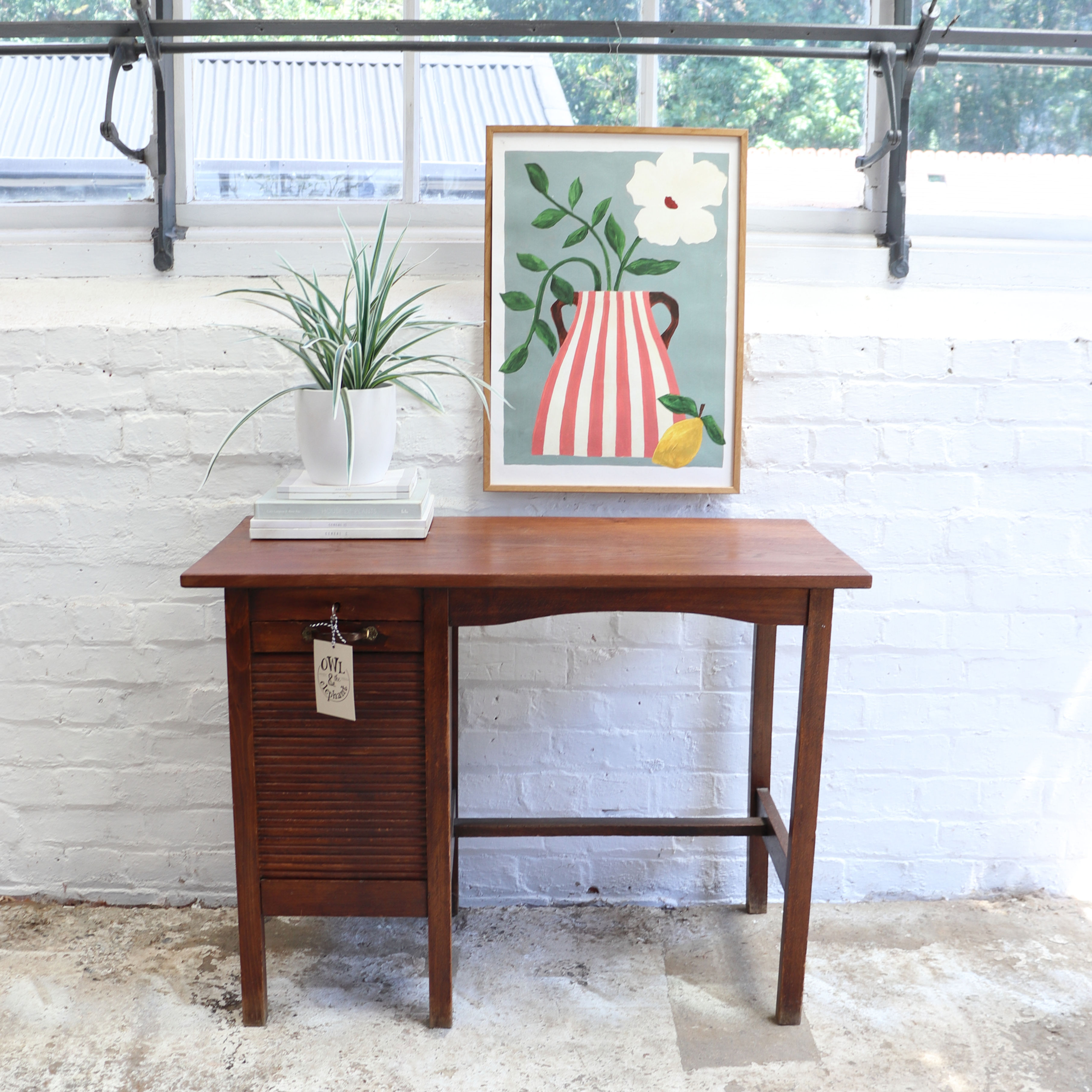 Beautiful Antique French Tambour Desk