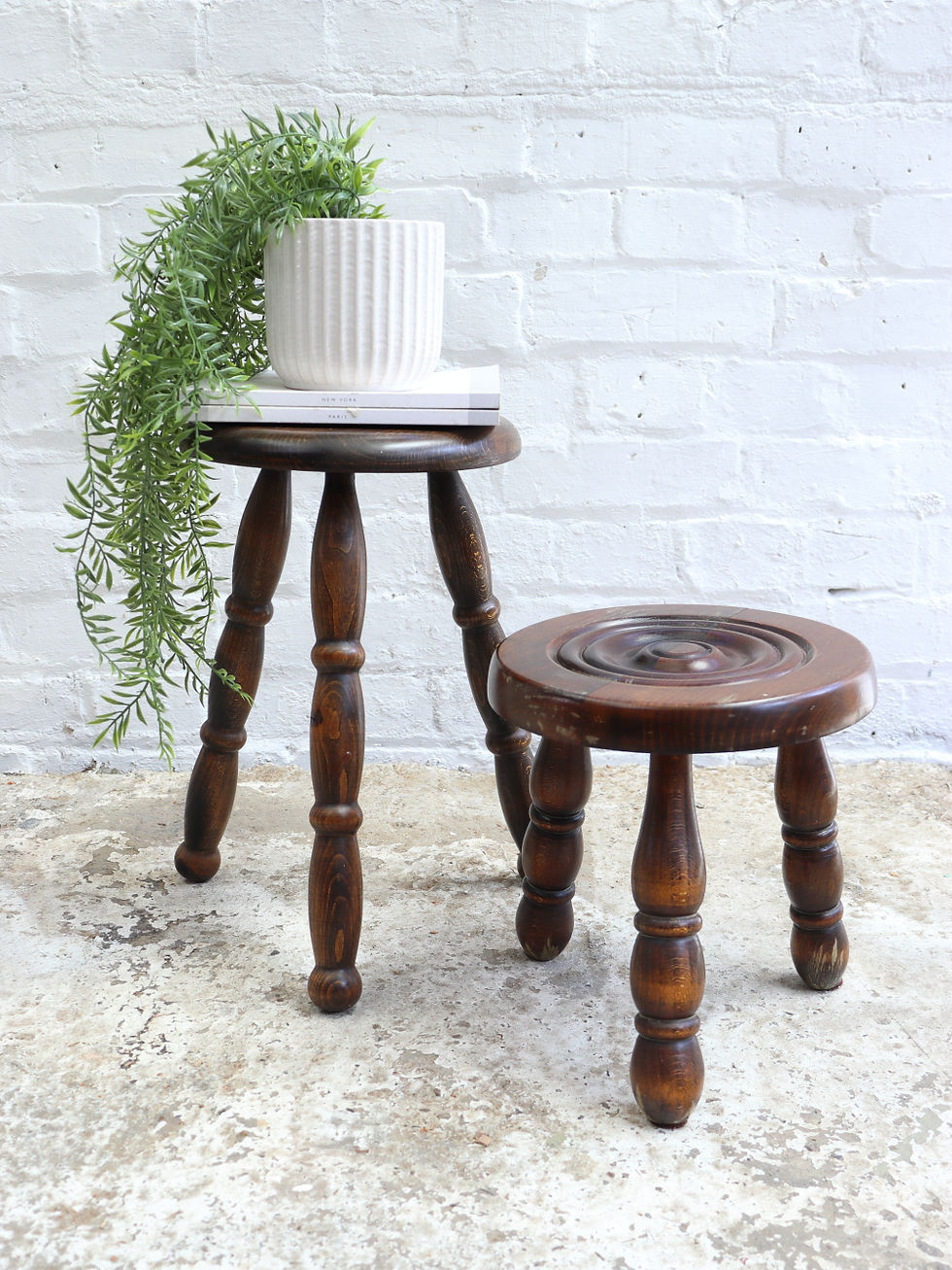 Thumbnail: Beautiful Small Vintage French Stool