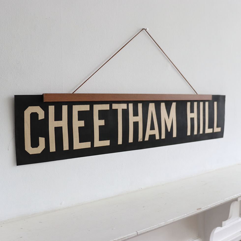 Thumbnail: Original Unframed 1965 Bus Blind Section - Cheetham Hill