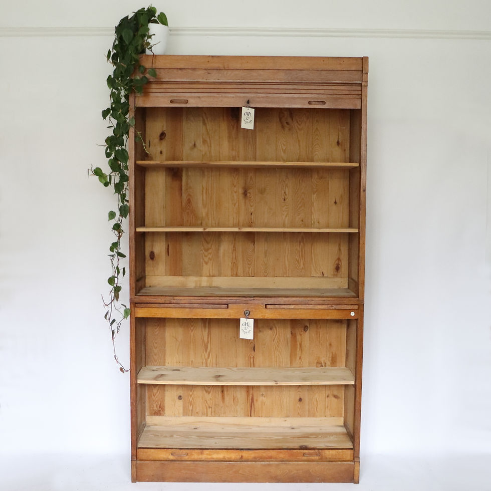 Thumbnail: Stunning Oak Large JB French Double Tambour Cabinet