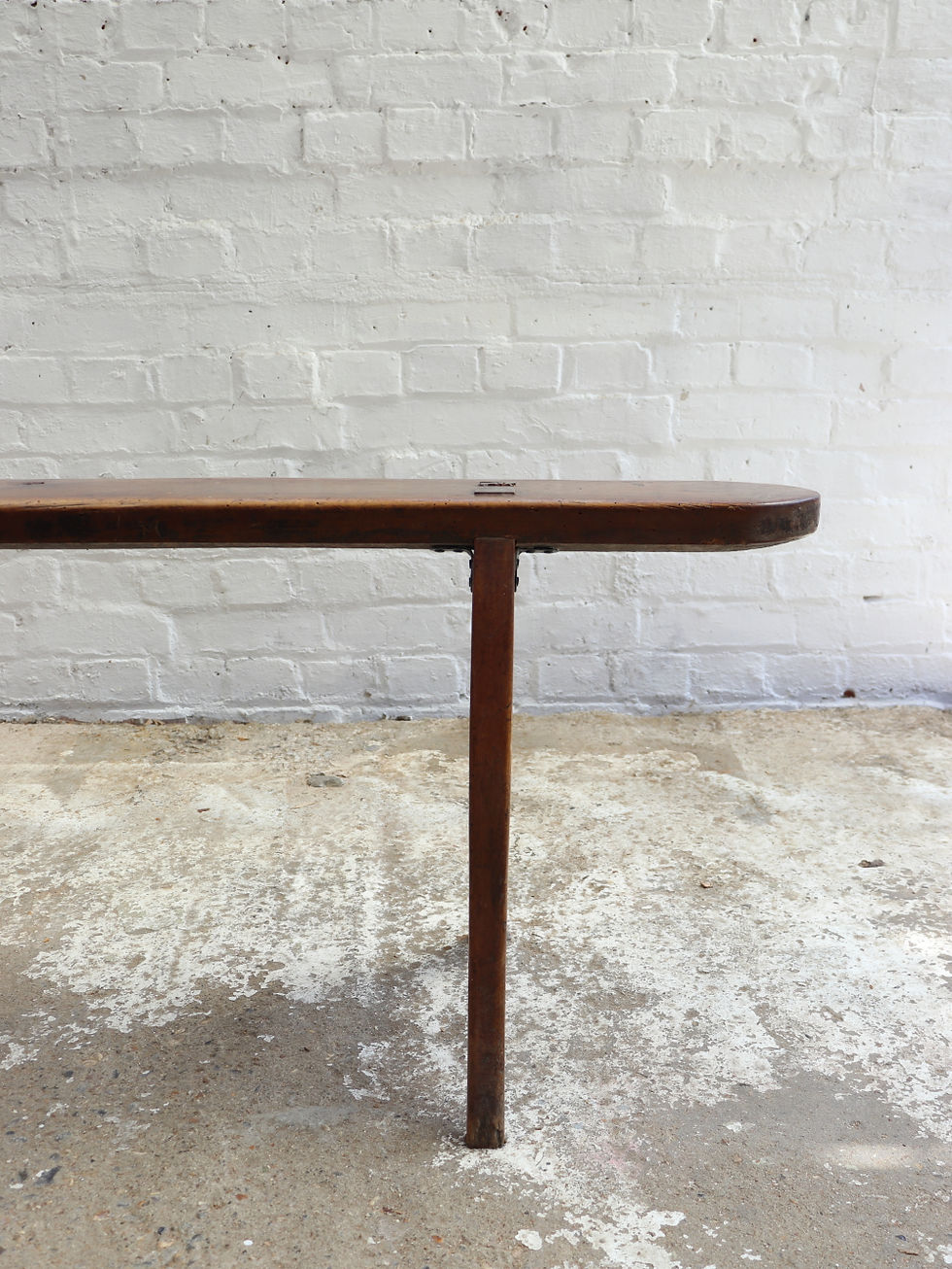 Thumbnail: Large French Antique Oak French Rustic Bench