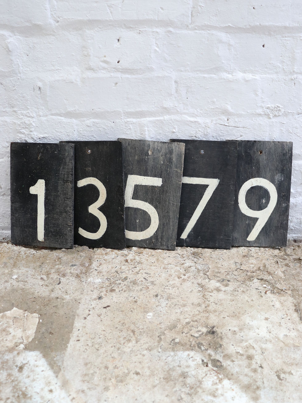 Thumbnail: Set Of 5 Double Sided Hand Painted Cricket Numbers