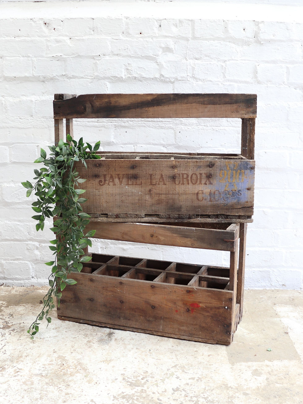 Thumbnail: Vintage French Wooden Wine Crate