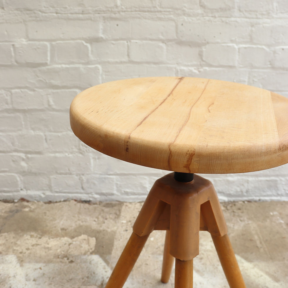 Thumbnail: Lovely Czech Vintage Swivel Stool