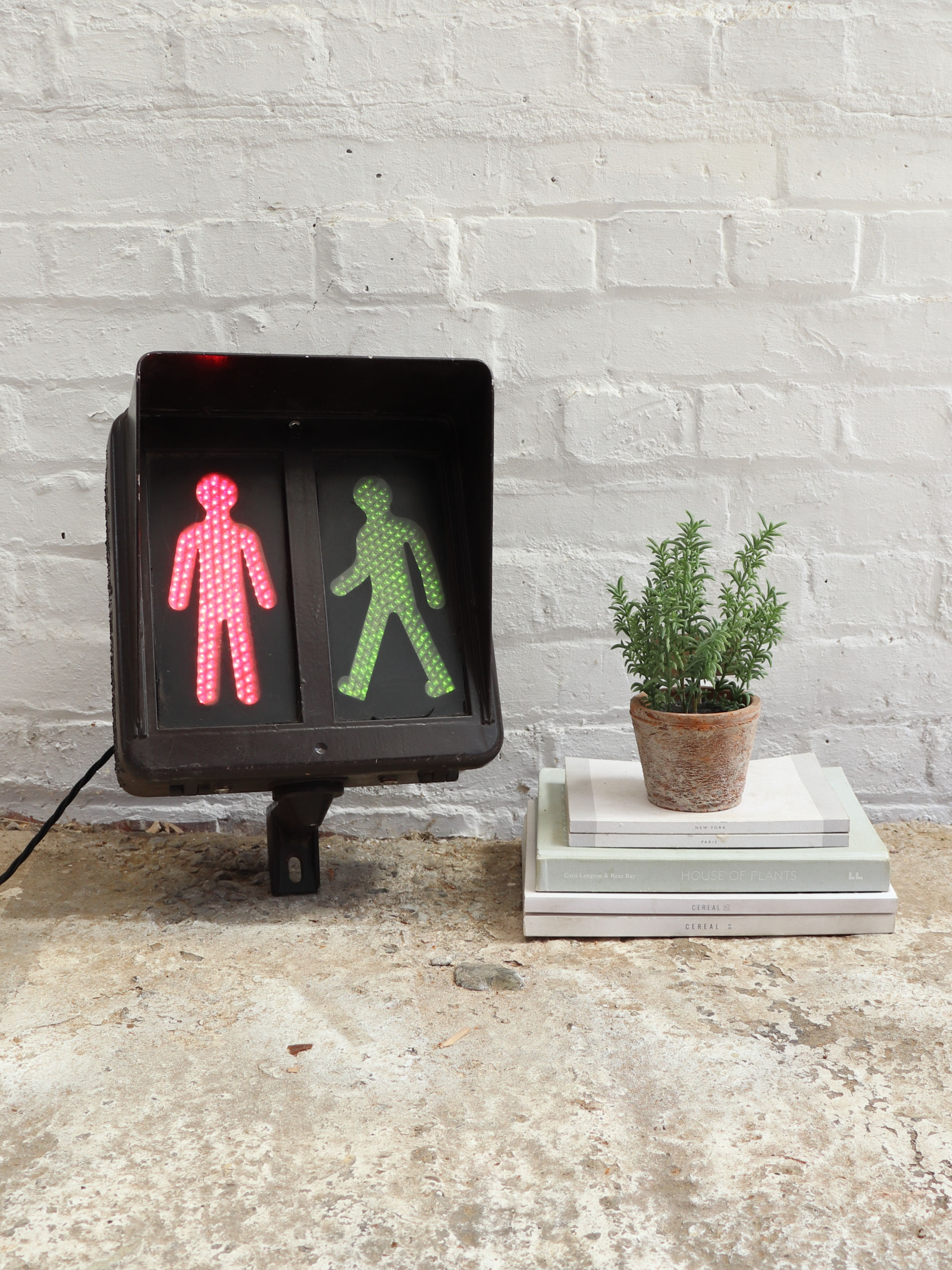 Original Large French Pedestrian Crossing Light