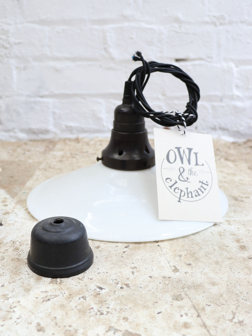 Thumbnail: Vintage French Opaline Coolie Pendant Shades - 3 Available