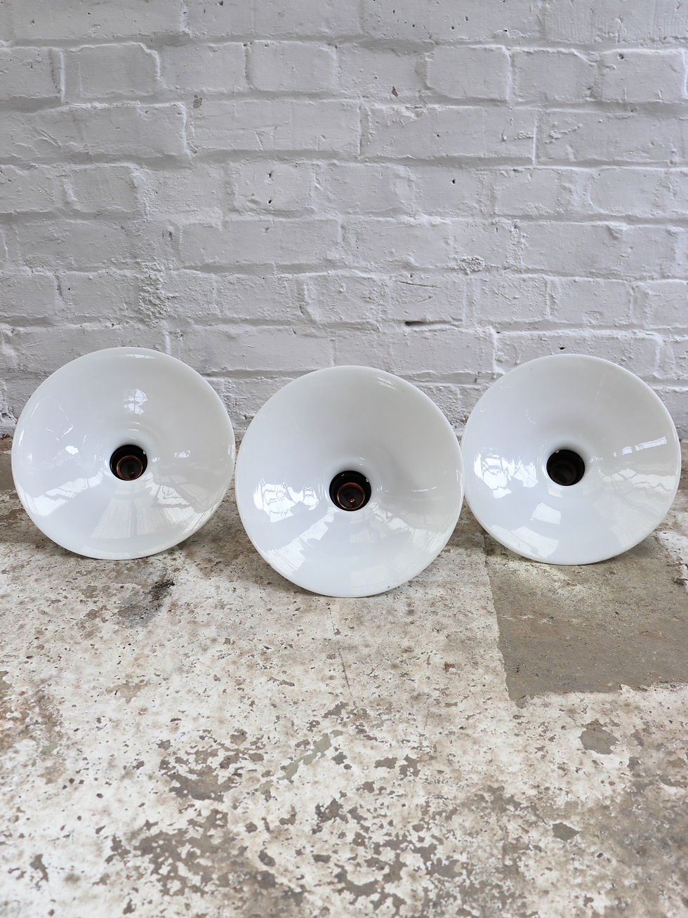 Thumbnail: Vintage French Opaline Coolie Pendant Shades - 3 Available