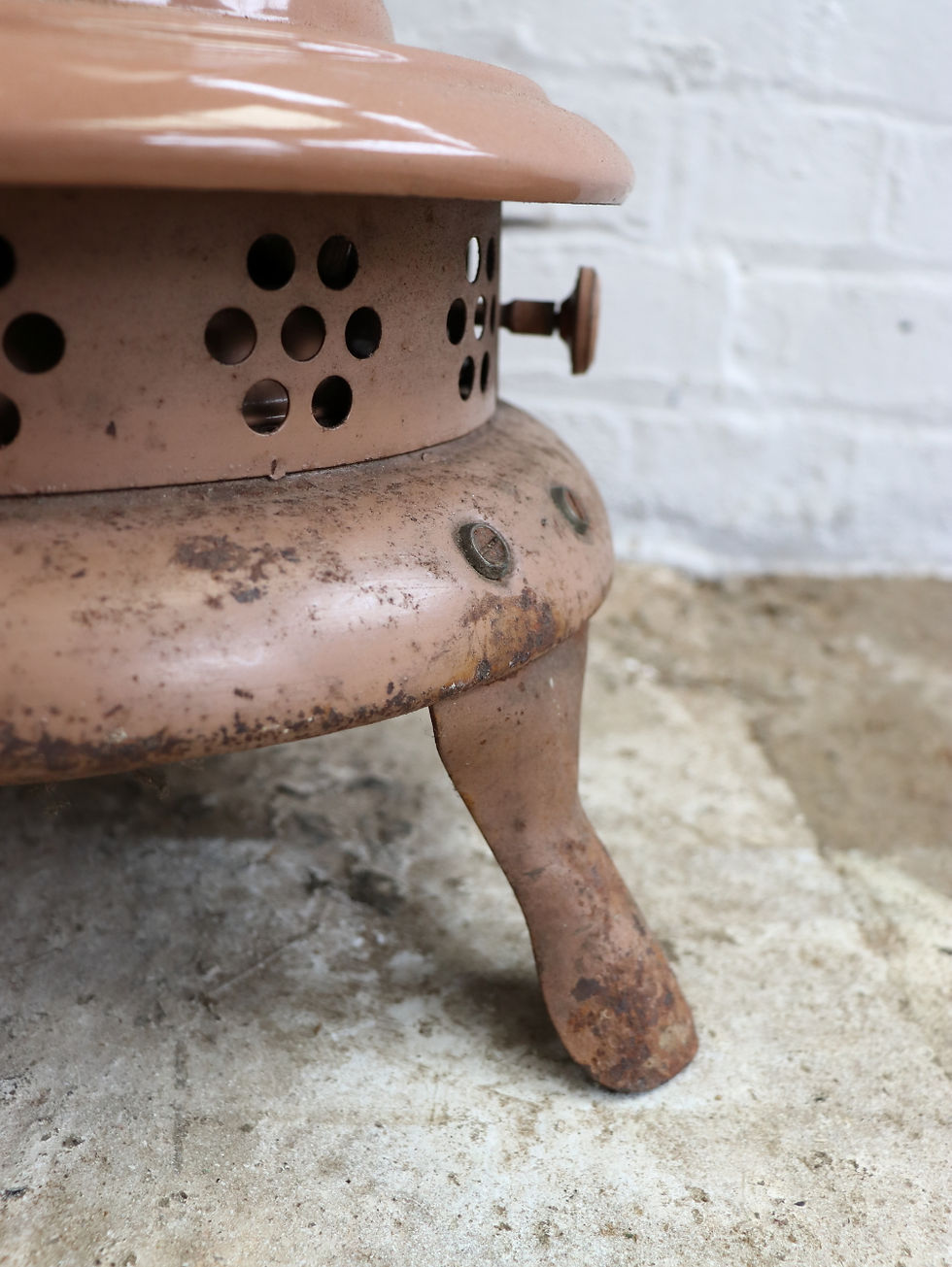 Thumbnail: Lovely Vintage French Enamel Paraffin Heater