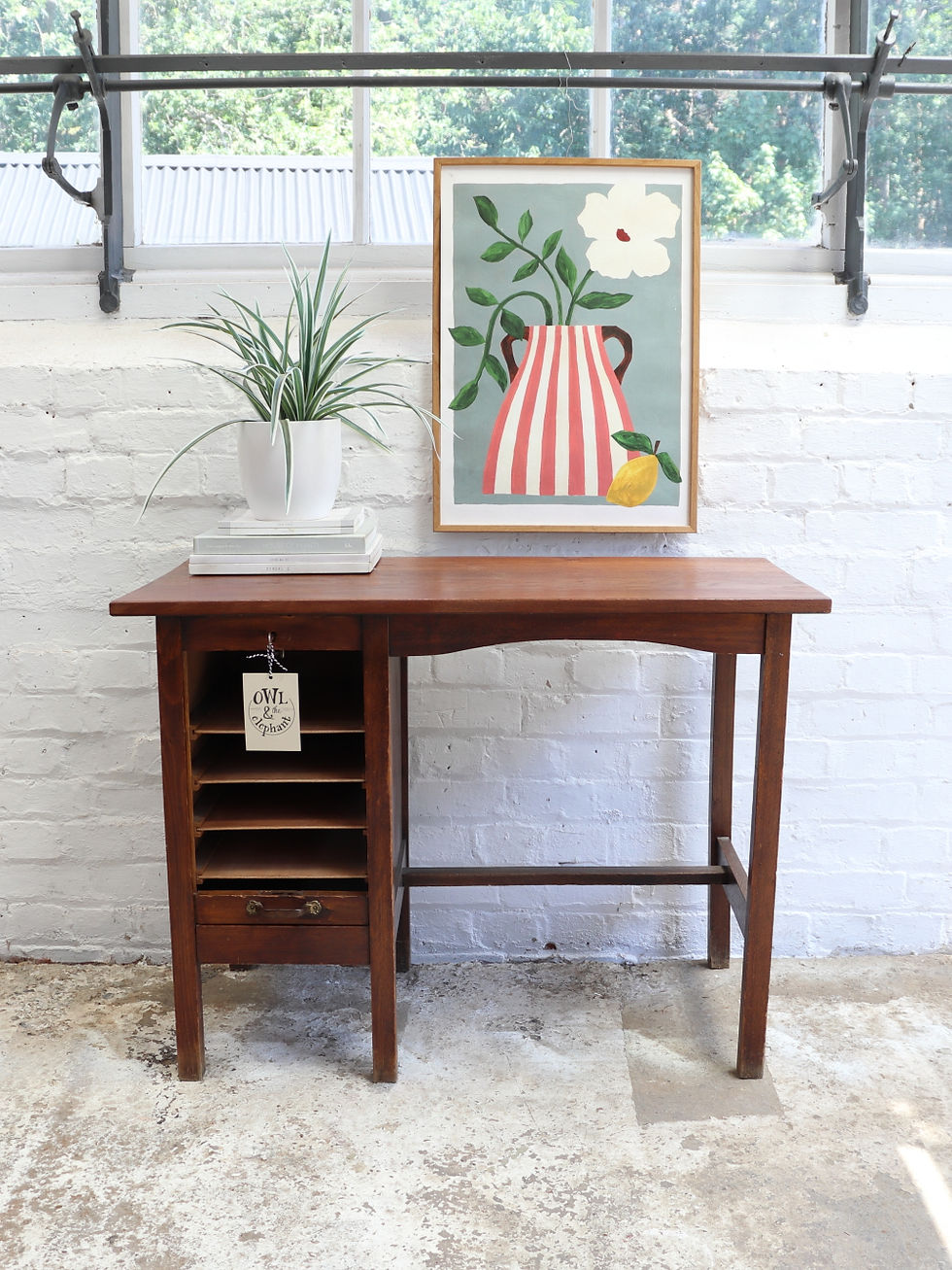 Thumbnail: Beautiful Antique French Tambour Desk