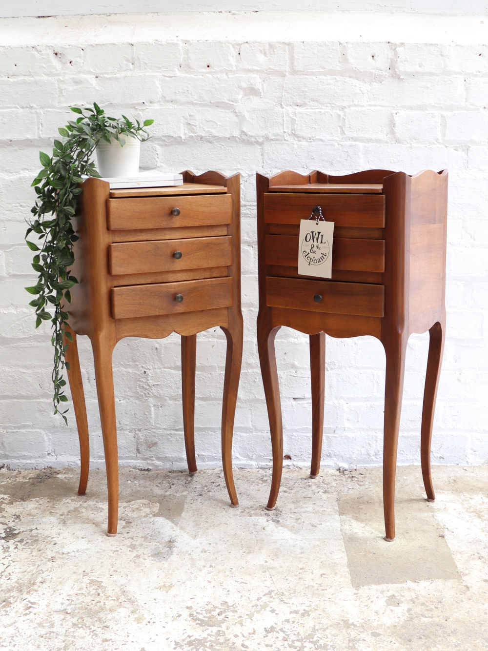 Beautiful Pair Of Vintage French Bedside Tables