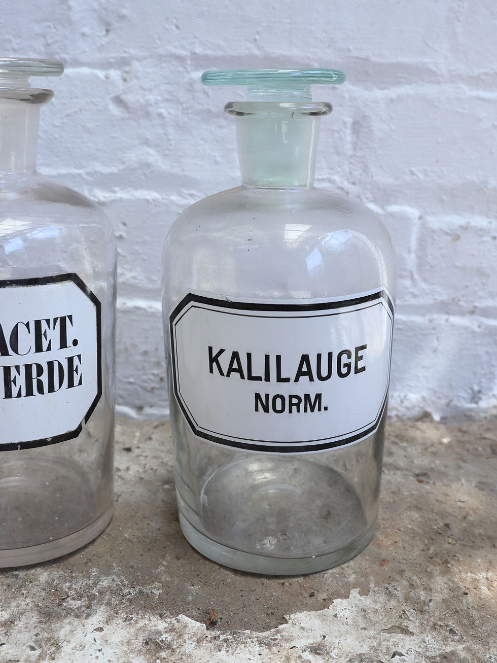 Thumbnail: Clearance - 2 x Vintage German Apothecary Bottles