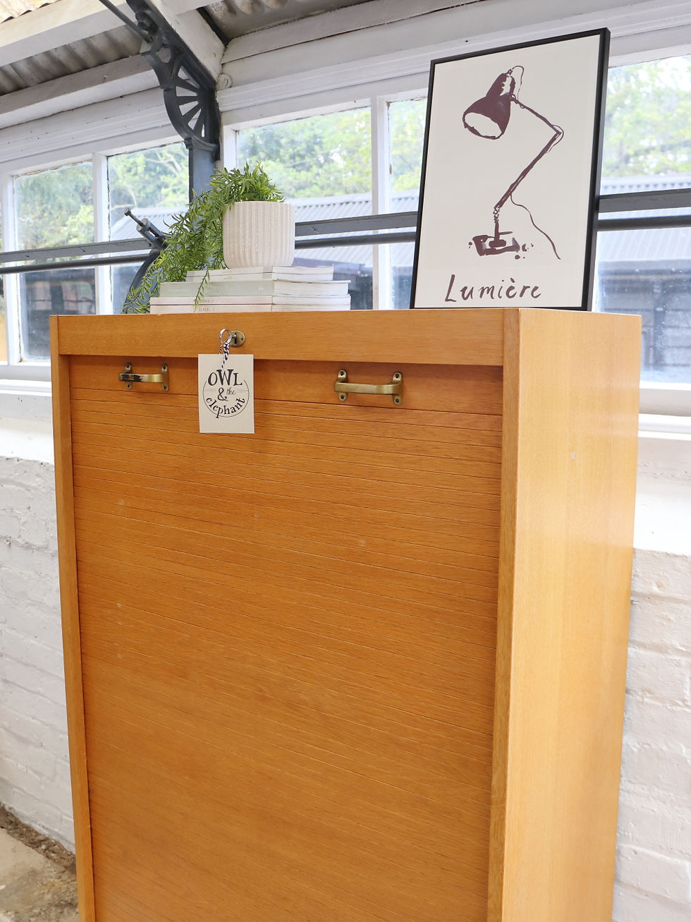 Thumbnail: Vintage French Tambour Cabinet