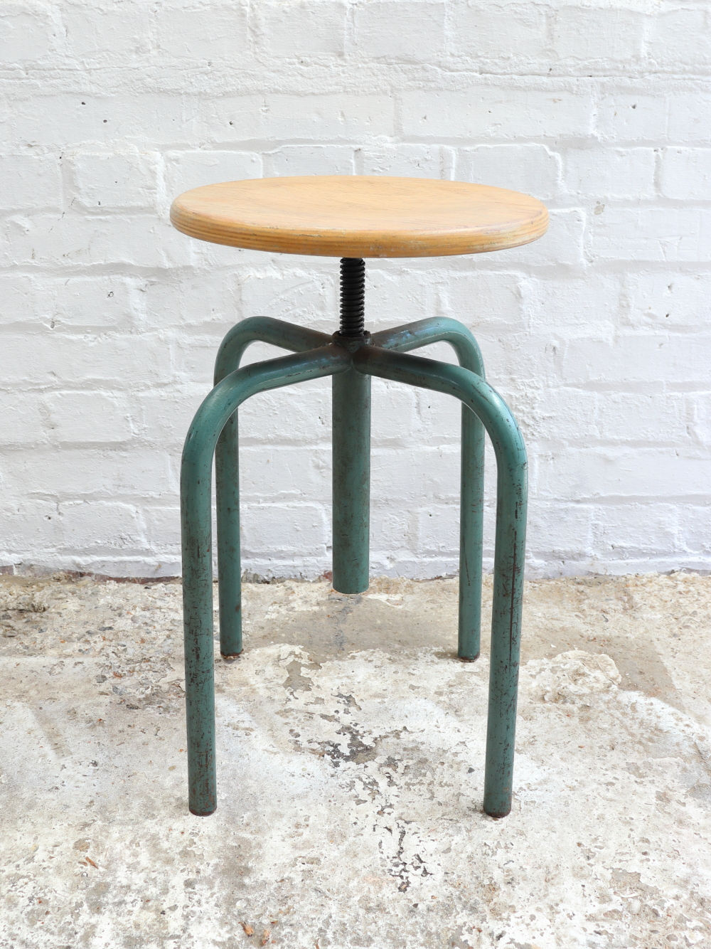Lovely Vintage Industrial Mullca French Swivel Stool