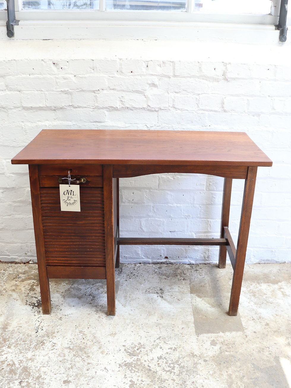 Thumbnail: Beautiful Antique French Tambour Desk