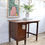 Thumbnail: Vintage French Tambour Wooden Desk