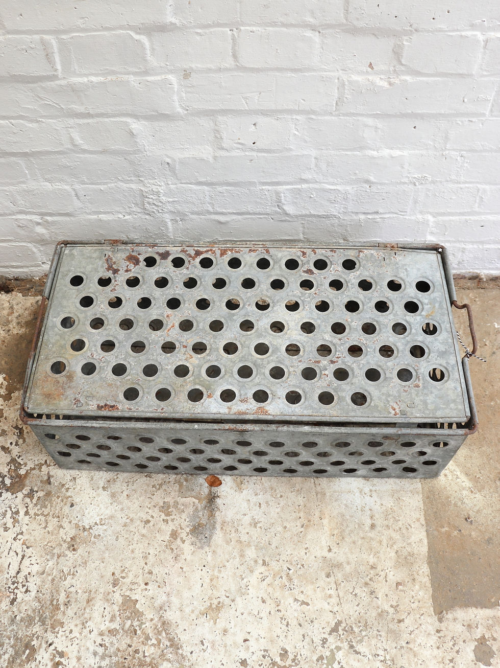 Thumbnail: Lovely Large Mars 1978 Vintage Industrial Metal Lidded Crate