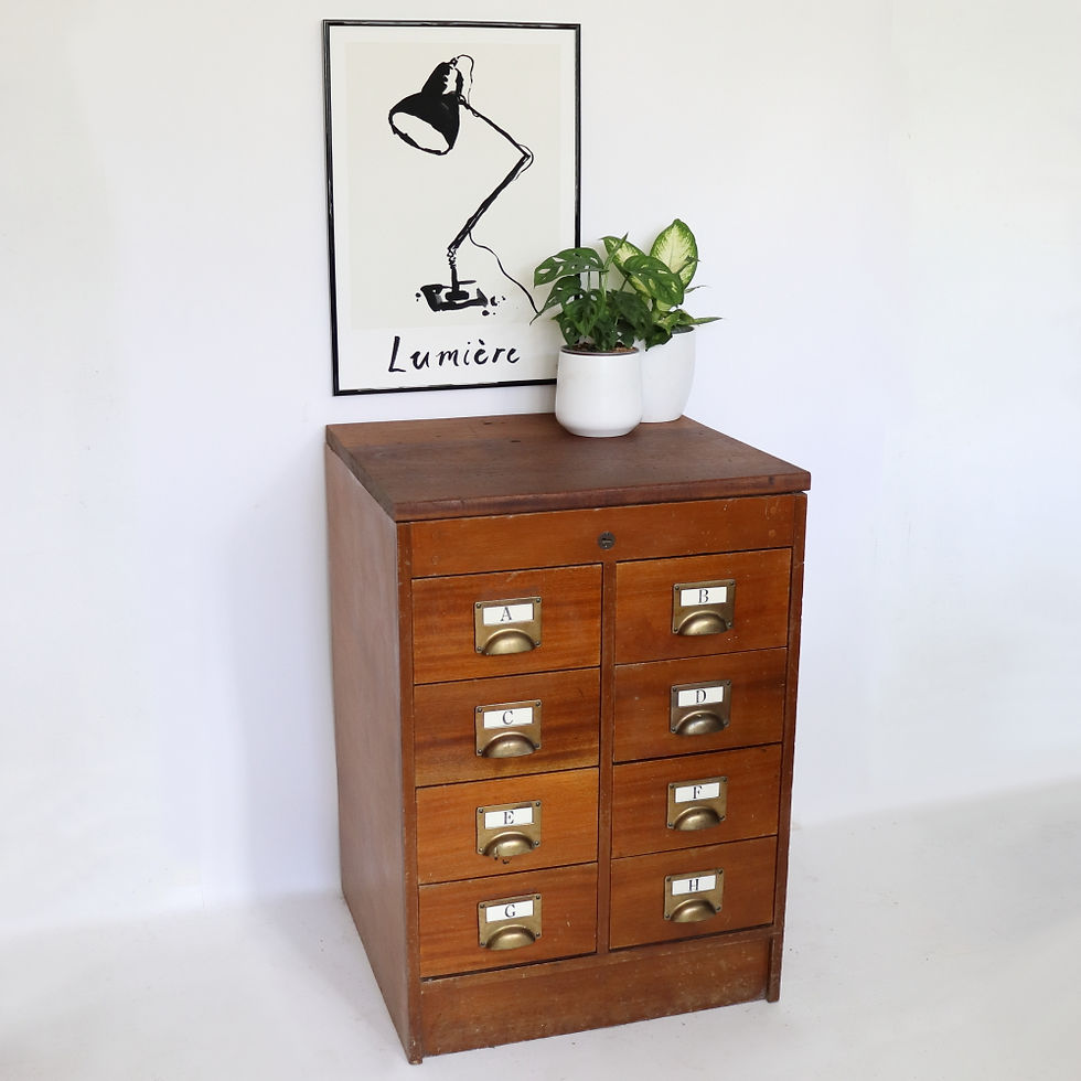Thumbnail: Beautiful 1940s Bank Of Office Drawers