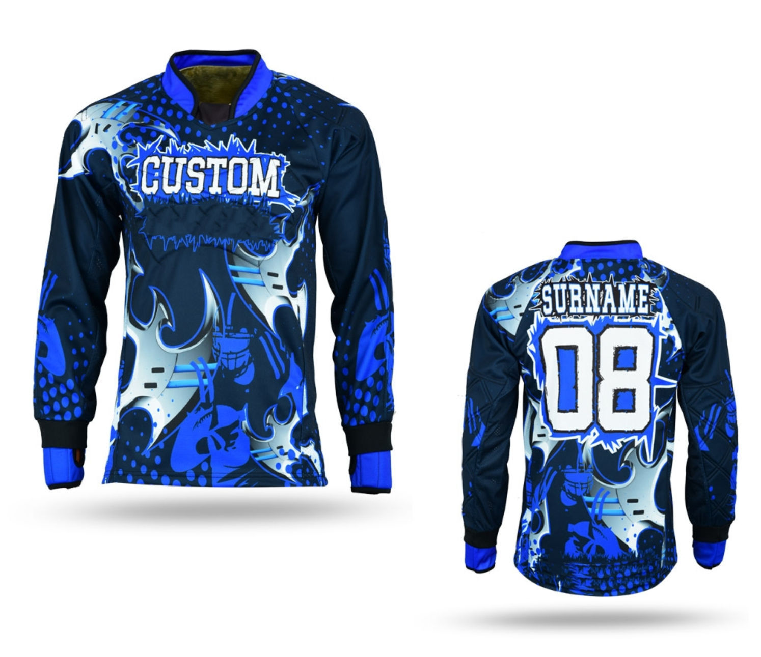 Custom Blue Abstract Jersey 033