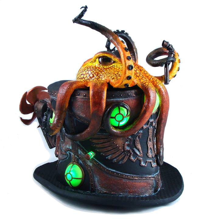 Making of 20,000 Leagues Steampunk Octopus Top Hat