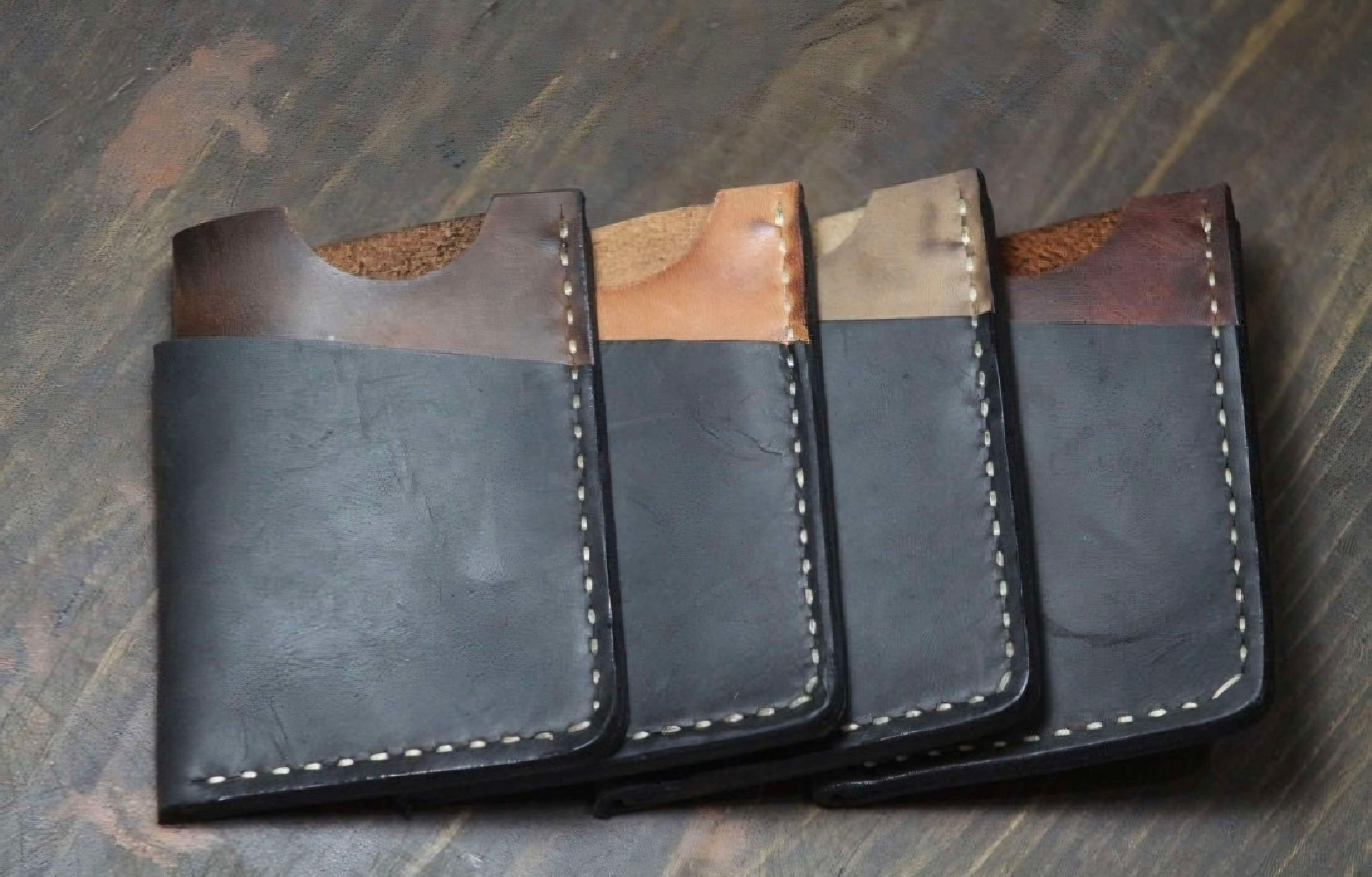 Minimal 3 kart bölmeli ön cep kartlık