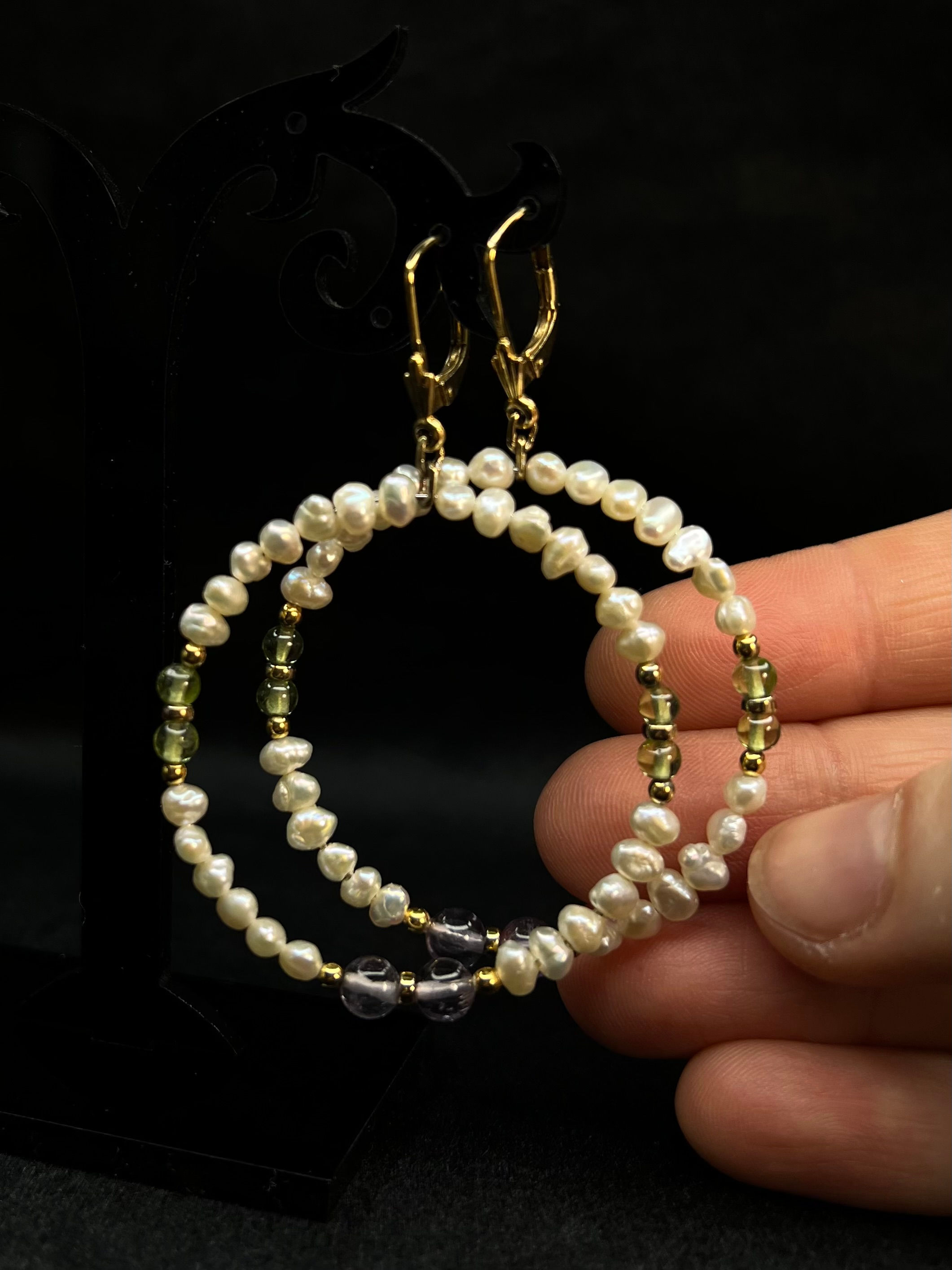 Pearl Loop Earrings