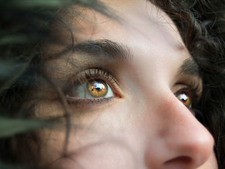 Woman with glowing eyes, EMDR inspirational