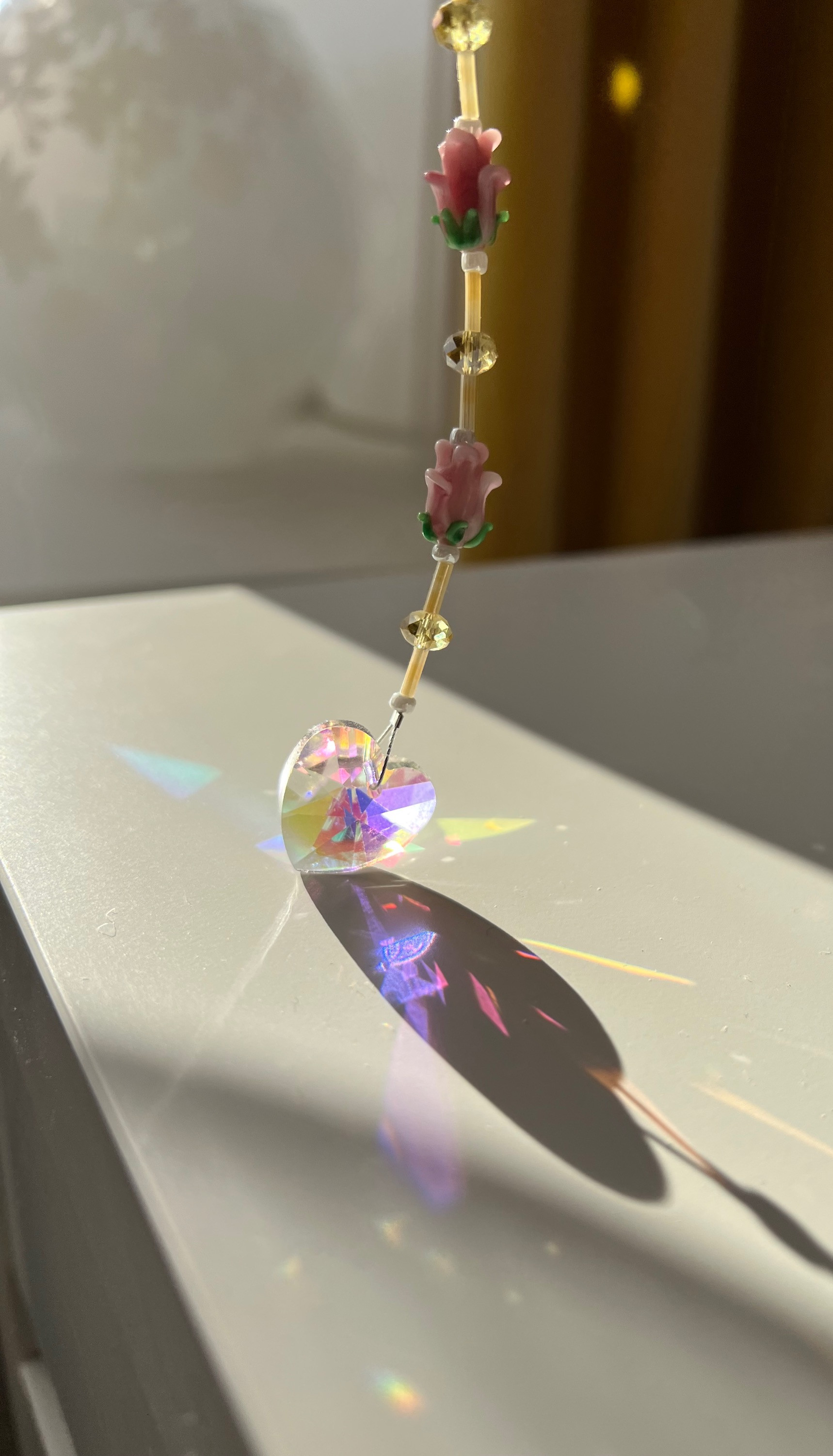"Little roses" Heart Sun catcher