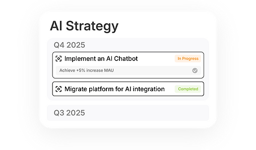 OKR & Strategy interface