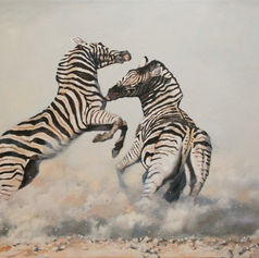 Preparing "Duel in the Dust" for Exhibition