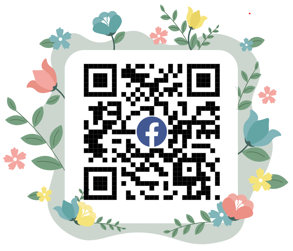 A stylized QR code linking to my Facebook page – where you’ll find updates, behind-the-scenes content, and a glimpse into my 