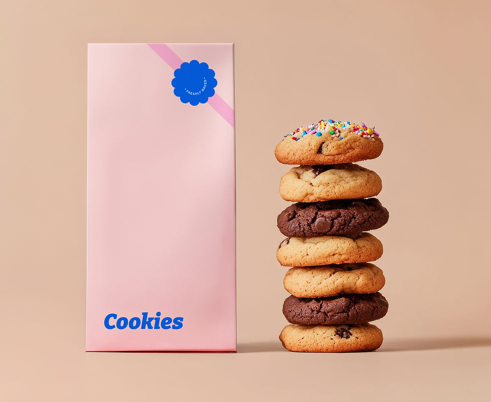 A stack of assorted cookies.