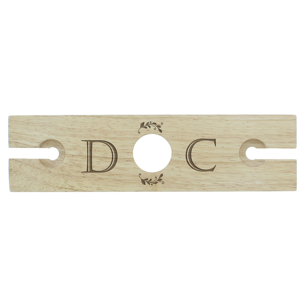 Thumbnail: Personalised 'Initials' Wine Glass & Bottle Butler
