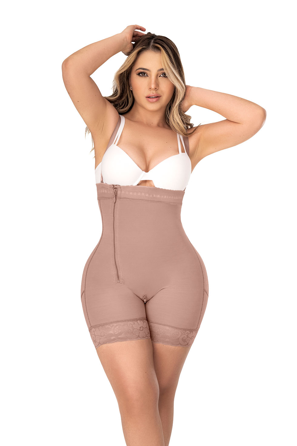 Thumbnail: Colombian Strapless Butt Enhancer Bodysuit with Zipper