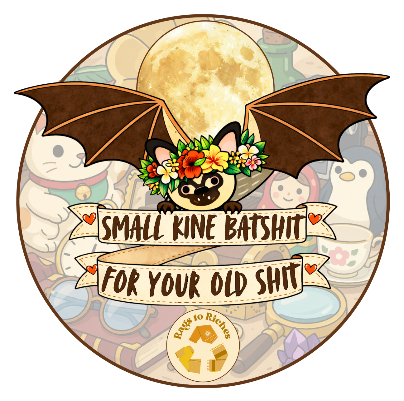 Sticker: Small kine bat