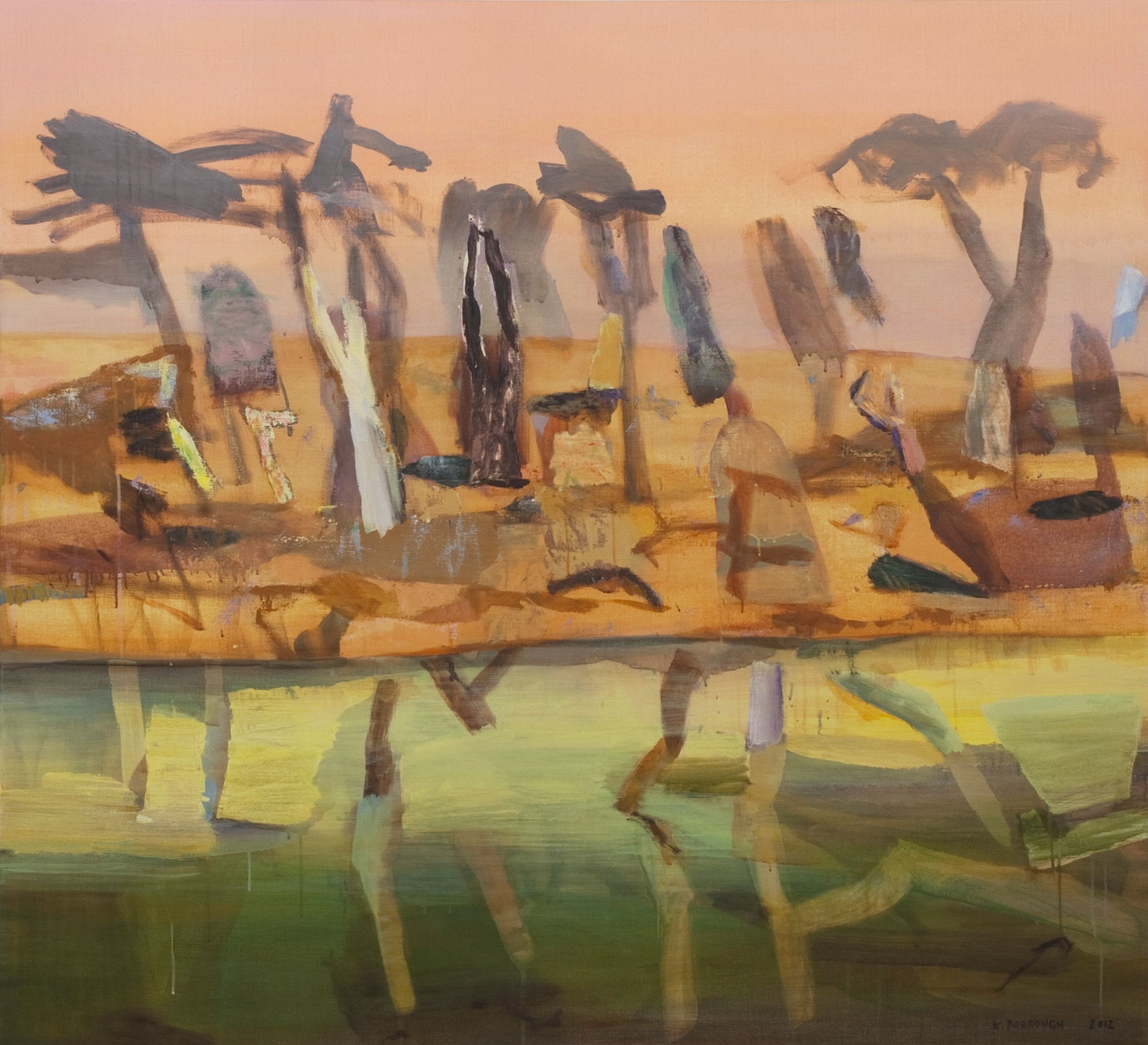 'Riverland' acrylic on linen, 152 x 168 cm,   2012