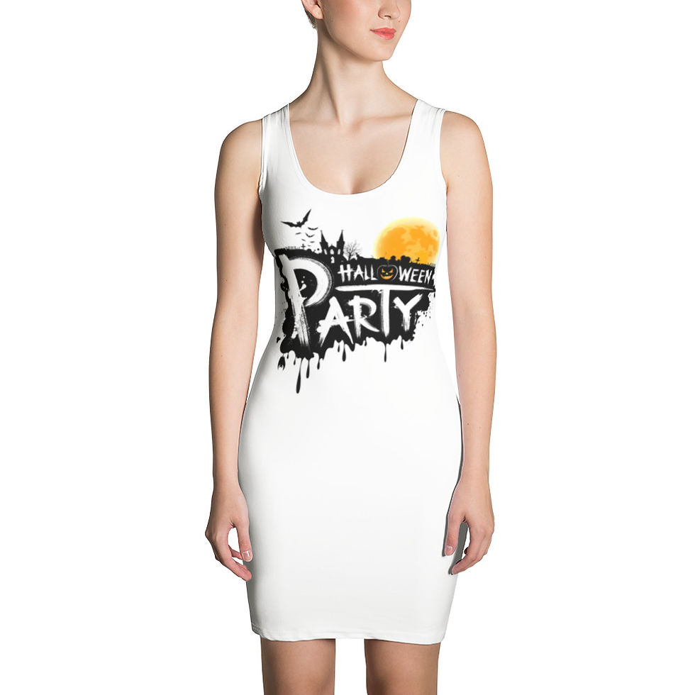 White GYLO Sublimation Cut & Sew Dress copy