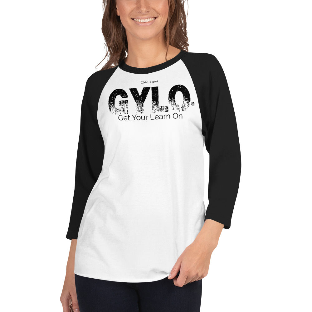 Teen Edition's "Get Your Learn On" Black 3/4 sleeve raglan shirt